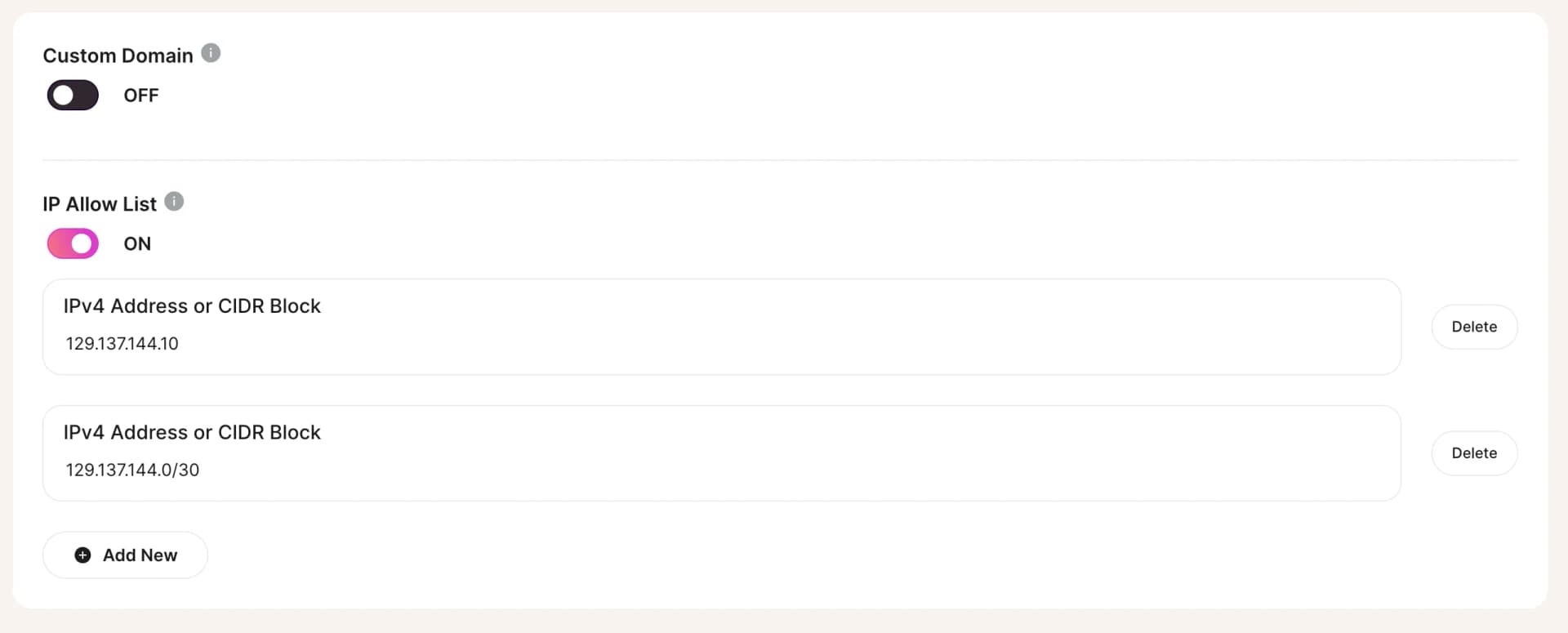 Tembo IP Allow List