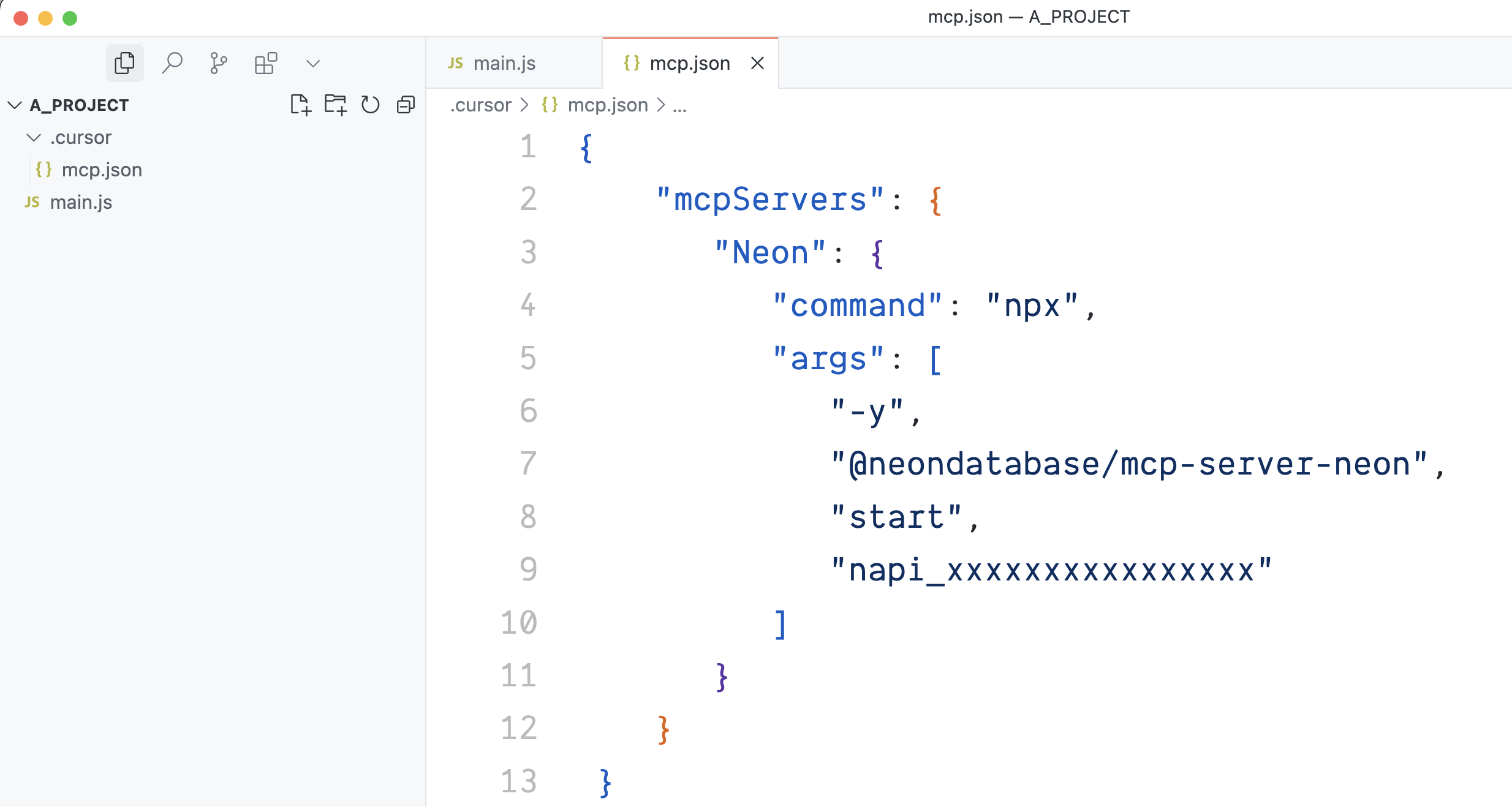 Cursor Local MCP JSON