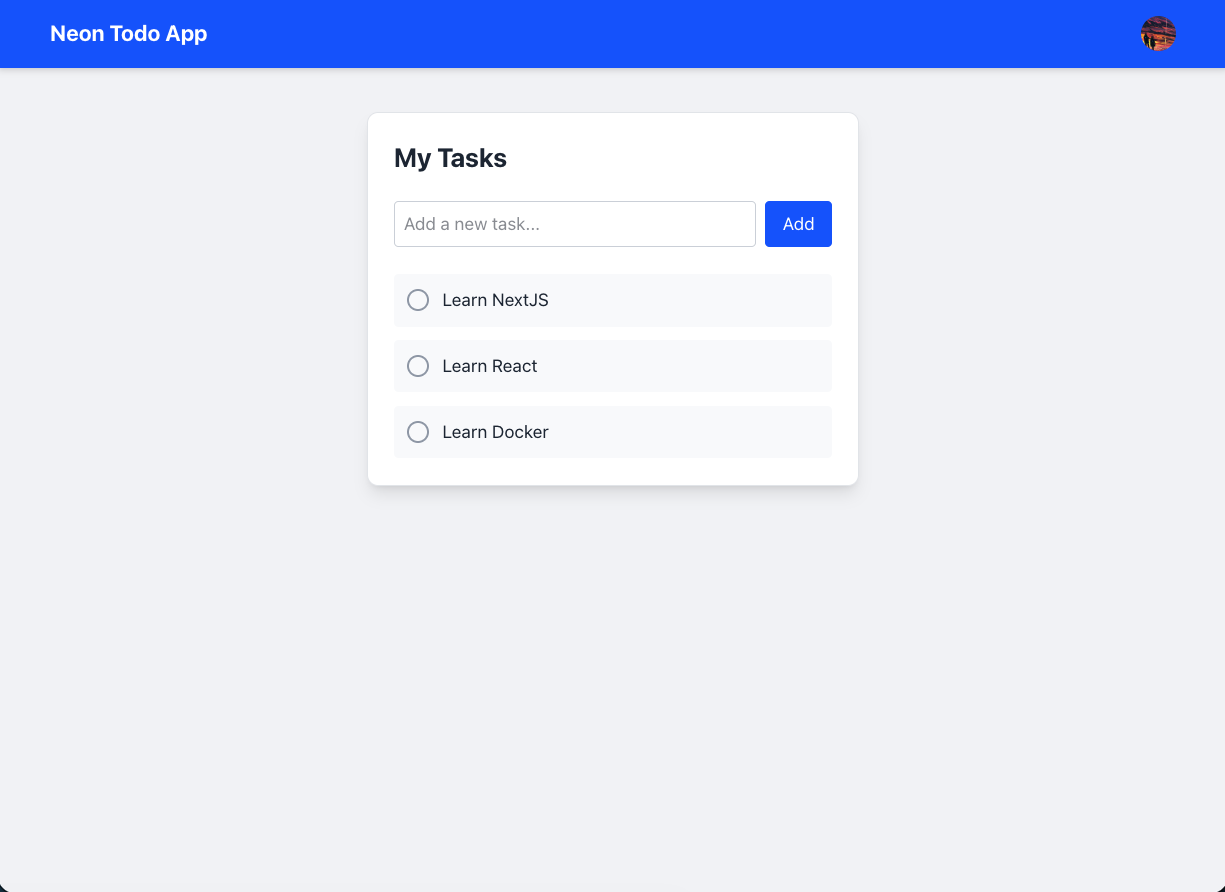 Todo App Screenshot